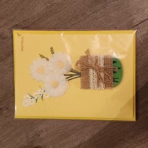 SOLD Papyrus Daisy Flower Greetings Card